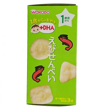 和光堂饼干 高钙高铁DHA虾米米饼磨牙饼干 12个月+