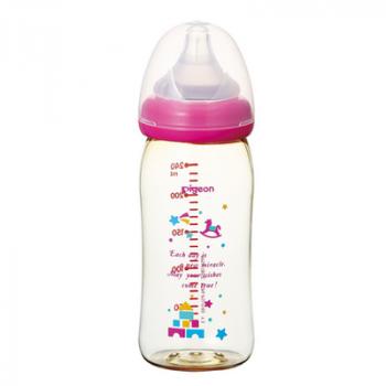 贝亲奶瓶 宽口径PPSU奶瓶（带M号Y孔奶嘴） 240ml 玩具款 3个月+