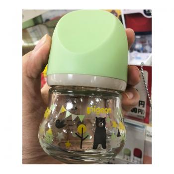 贝亲奶瓶 母乳实感可爱迷你玻璃奶瓶 绿色80ml