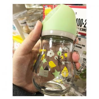 贝亲奶瓶 母乳实感可爱迷你玻璃奶瓶 绿色160ml