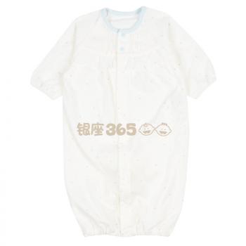 婴儿本铺Akachan/阿卡佳婴儿服 全棉长袖按扣两种穿法 水蓝色星星款