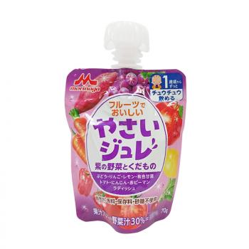 森永果冻 紫色蔬菜水果果汁吸吸乐啫喱 1岁+