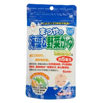 松屋米粉 婴儿宝宝低敏辅食扇贝味海藻蔬菜米粉50g 6个月+
