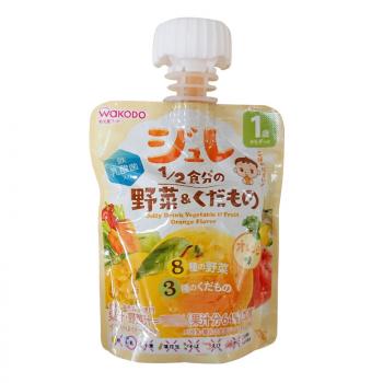 wakodo/和光堂果冻 含铁和乳酸菌蔬菜水果果冻橙子味 1岁+