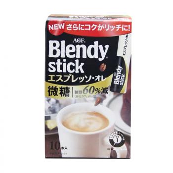AGF Blendy微糖意式浓缩欧蕾咖啡10条（新包装8条）随机发